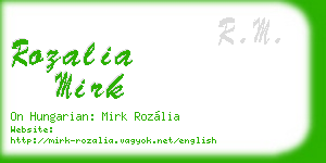 rozalia mirk business card